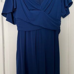 Donna Ricco Deep Blue Maxi Dress